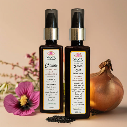 Onion Oil Potion Serum & Champi Revitalizing Hair Massage Oil